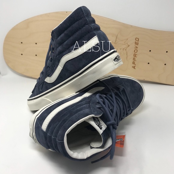 VANS SK8-HI Hairy Suede Sky Captan Blue W AUTHENTI - Picture 4 of 8